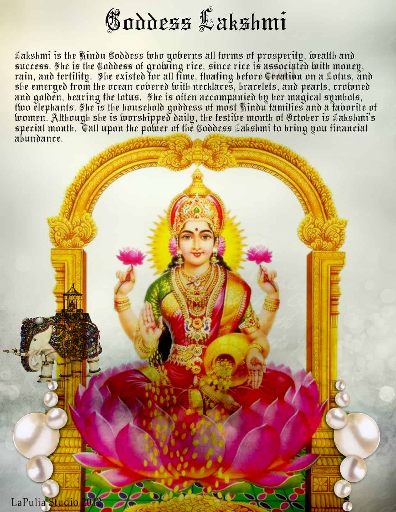 Goddess Lakshmi information page 1