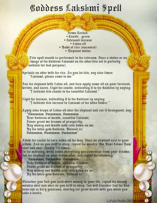 Goddess Lakshmi information page 2