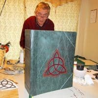 Charmed Book of Shadows being made.